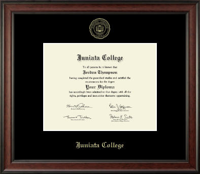 Juniata College diploma frame - Gold Embossed Diploma Frame in Studio