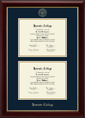 Juniata College Double Diploma Frame in Gallery