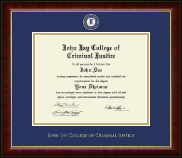 John Jay College of Criminal Justice Masterpiece Medallion Diploma Frame in Murano