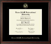 Texas A&M International University in Laredo Gold Embossed Diploma Frame in Studio