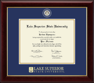 Lake Superior State University Masterpiece Medallion Diploma Frame in Gallery