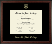 Glenville State College Gold Embossed Diploma Frame in Studio