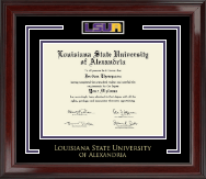 Louisiana State University of Alexandria Spirit Medallion Diploma Frame in Encore
