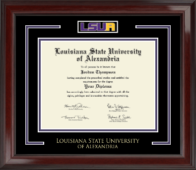 Louisiana State University of Alexandria diploma frame - Spirit Medallion Diploma Frame in Encore