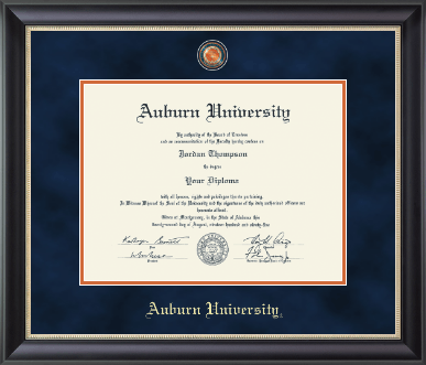 Auburn University diploma frame - Masterpiece Medallion Diploma Frame in Noir