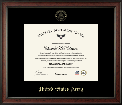 United States Army certificate frame - US Army Honorable Discharge Certificate Frame in Studio