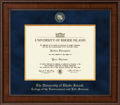 The University of Rhode Island diploma frame - Presidential Masterpiece Diploma Frame in Madison