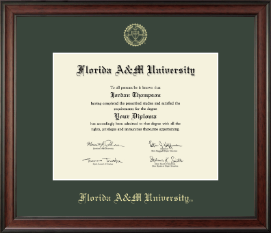 Florida A&M University diploma frame - Gold Embossed Diploma Frame in Studio