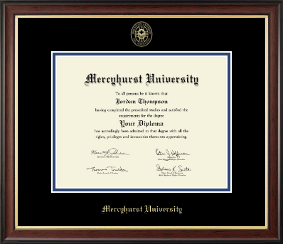 Mercyhurst University diploma frame - Gold Embossed Diploma Frame in Studio Gold