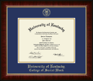 University of Kentucky diploma frame - Gold Embossed Diploma Frame in Murano