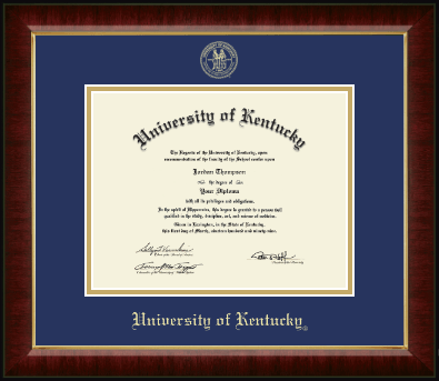 University of Kentucky diploma frame - Gold Embossed Diploma Frame in Murano