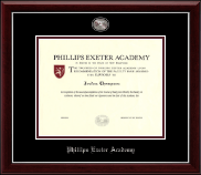 Phillips Exeter Academy Masterpiece Medallion Diploma Frame in Gallery Silver