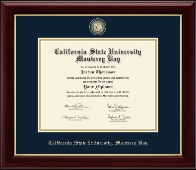 California State University Monterey Bay diploma frame - Masterpiece Medallion Diploma Frame in Gallery