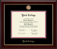 York College in New York Masterpiece Medallion Diploma Frame in Gallery