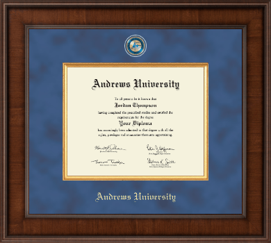 Andrews University diploma frame - Presidential Masterpiece Diploma Frame in Madison