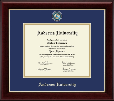 Andrews University diploma frame - Masterpiece Medallion Diploma Frame in Gallery