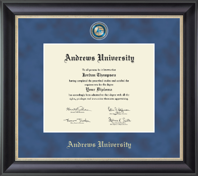 Andrews University diploma frame - Regal Edition Diploma Frame in Noir