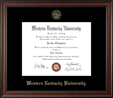Western Kentucky University diploma frame - Gold Embossed Diploma Frame in Studio
