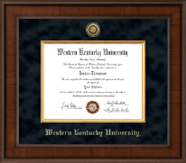 Western Kentucky University Presidential Gold Engraved Diploma Frame in Madison