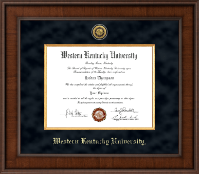 Western Kentucky University diploma frame - Presidential Gold Engraved Diploma Frame in Madison