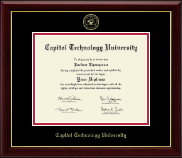 Capitol Technology University Gold Embossed Diploma Frame in Gallery