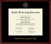 Capitol Technology University Gold Embossed Diploma Frame in Camby