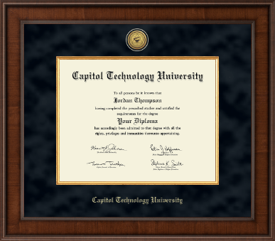 Capitol Technology University diploma frame - Presidential Gold Engraved Diploma Frame in Madison