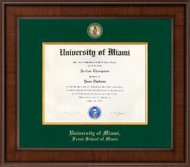 University of Miami diploma frame - Presidential Masterpiece Diploma Frame in Madison