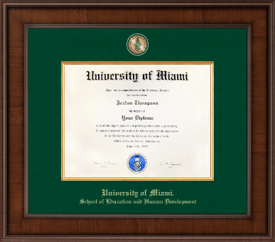 University of Miami diploma frame - Presidential Masterpiece Diploma Frame in Madison