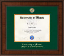 University of Miami Presidential Masterpiece Diploma Frame in Madison