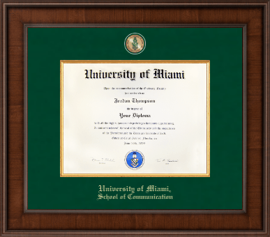 University of Miami diploma frame - Presidential Masterpiece Diploma Frame in Madison