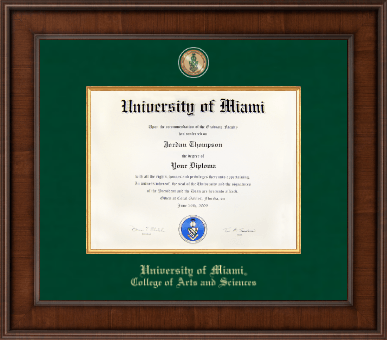 University of Miami diploma frame - Presidential Masterpiece Diploma Frame in Madison