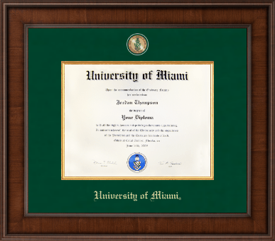 University of Miami diploma frame - Presidential Masterpiece Diploma Frame in Madison