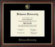 Belhaven University diploma frame - Gold Embossed Diploma Frame in Studio Gold
