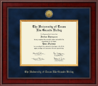 The University of Texas Rio Grande Valley Presidential Gold Engraved Diploma Frame in Jefferson