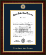 United States Naval Academy Masterpiece Medallion Diploma Frame in Murano