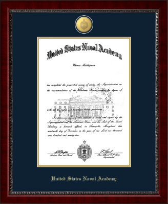 United States Naval Academy diploma frame - 23K Medallion Diploma Frame in Sutton