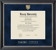 Emory Oxford College Regal Edition Diploma Frame in Noir
