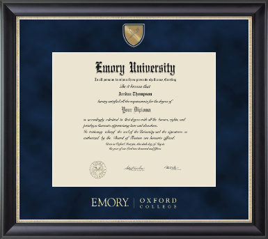 Emory Oxford College diploma frame - Regal Edition Diploma Frame in Noir