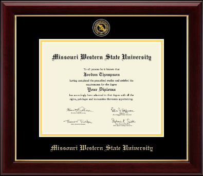 Missouri Western State University diploma frame - Masterpiece Medallion Diploma Frame in Gallery