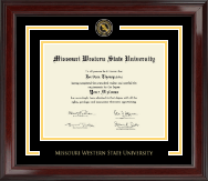Missouri Western State University Showcase Edition Diploma Frame in Encore