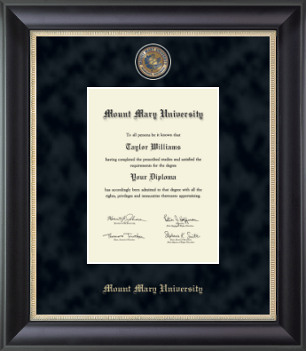 Mount Mary University diploma frame - Regal Edition Diploma Frame in Noir