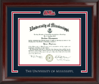 The University of Mississippi Spirit Medallion Diploma Frame in Encore