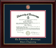 The University of Mississippi diploma frame - Masterpiece Medallion Diploma Frame in Gallery