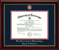 The University of Mississippi diploma frame - Masterpiece Medallion Diploma Frame in Gallery