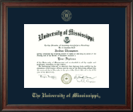 The University of Mississippi diploma frame - Gold Embossed Diploma Frame in Studio