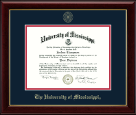 The University of Mississippi diploma frame - Gold Embossed Diploma Frame in Gallery
