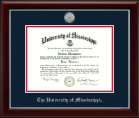 The University of Mississippi diploma frame - Silver Engraved Medallion Diploma Frame in Gallery Silver