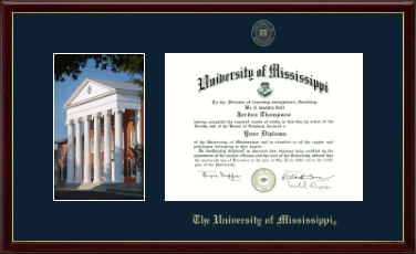 The University of Mississippi diploma frame - Campus Scene Diploma Frame in Galleria