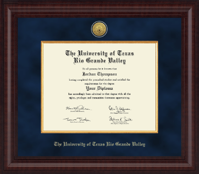 The University of Texas Rio Grande Valley diploma frame - Presidential Masterpiece Diploma Frame in Premier